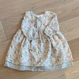 Wild Wawa NWOT Floral Long-Sleeve Layered Dress - Pastel Floral